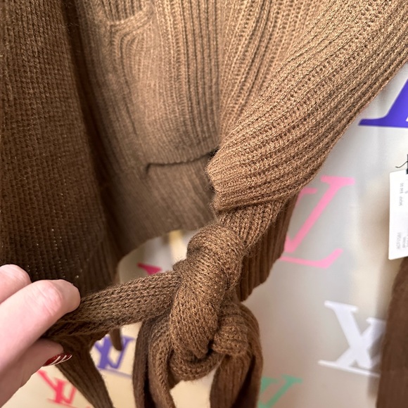 NWT ASTR SORA MOCK NECK CUTOUT TIE WAIST SWEATER - Picture 10 of 14